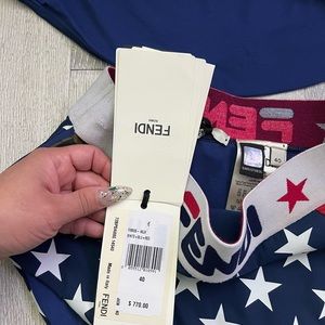 AUTHENTIC!!! FENDI X FILA BANDEAU BIKINI SIZE M 40 FENDI MANIA SET.